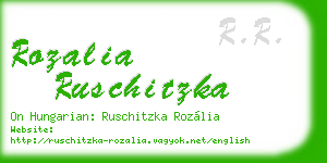 rozalia ruschitzka business card